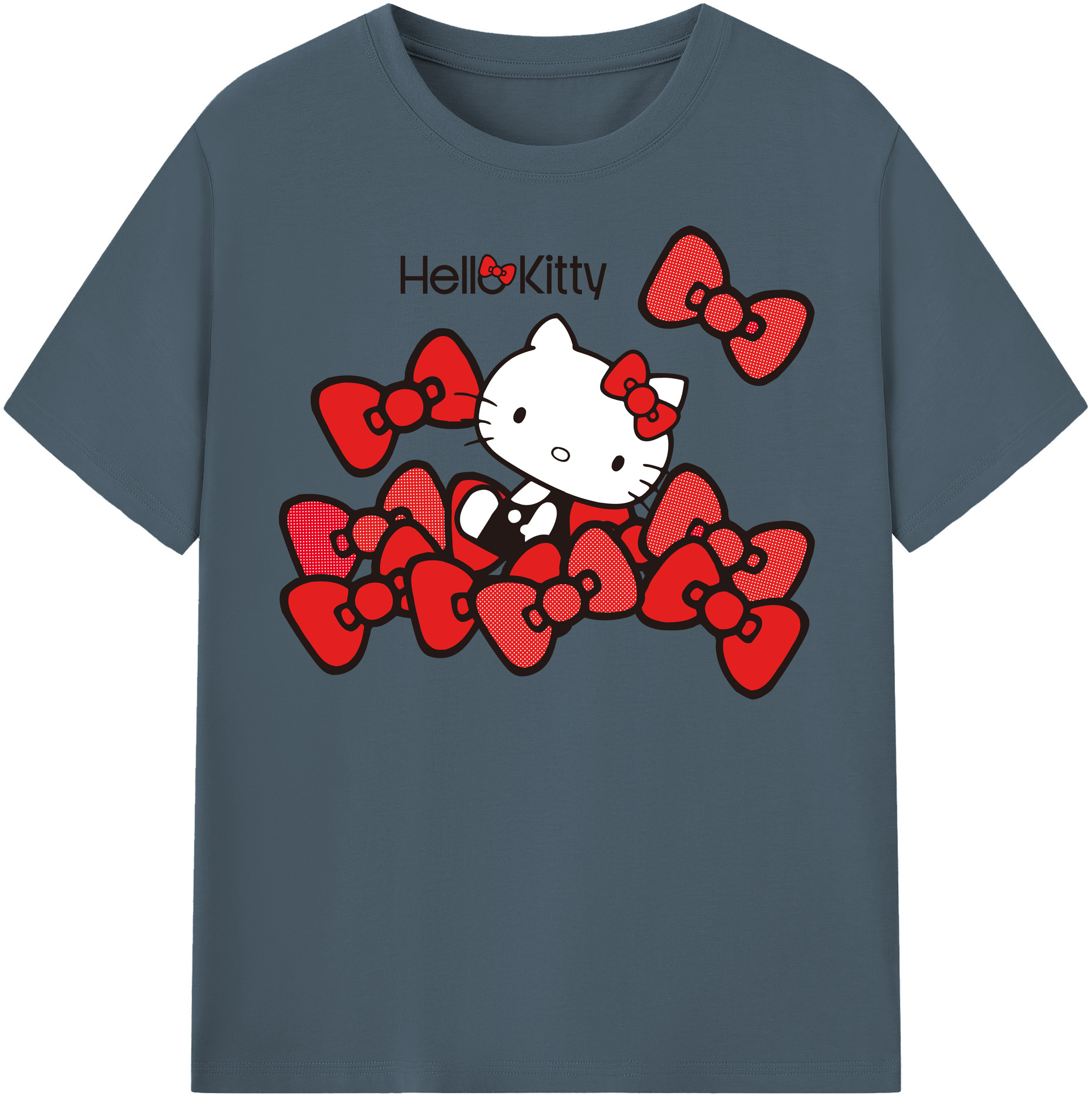 （画像用） Hello Kitty ハローキティ 綿100％半袖Tシャツ（フロントプリント）